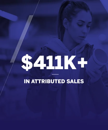 $411K+ in attributed sales