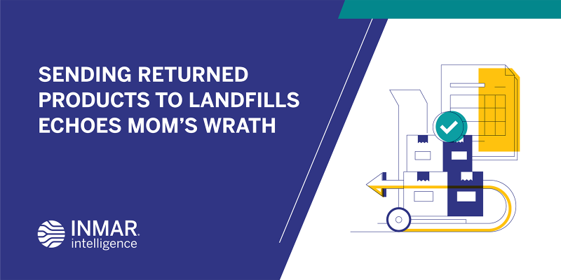 Inmar finds that more than 50% of online purchases are in a condition that qualifies them to be returned to stock, yet every year millions of e-commerce purchases returned get sent to landfills.