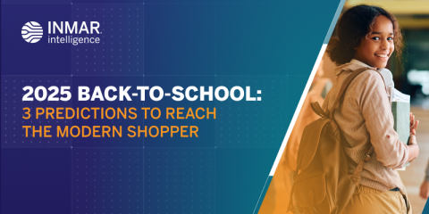 Inmar Intelligence graphic: 2025 Back-to-School predictions with a smiling student and modern design.