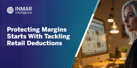 Header image featuring the Inmar Intelligence logo and the headline “Protecting Margins Starts With Tackling Retail Deductions,” with a professional reviewing data on a desktop computer—representing technology-driven deduction management and margin protection strategies.