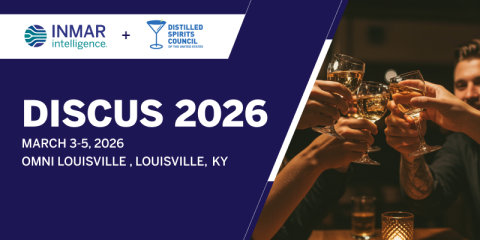 Inmar Intelligence and the Distilled Spirits Council at DISCUS 2026, featuring a celebratory toast and highlighting compliant, data-driven engagement strategies for the adult beverage industry.