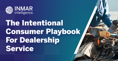 Inmar Intelligence Intentional Consumer Playbook for dealership service marketing, with an auto technician working on a vehicle engine.
