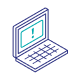 Open laptop computer