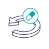 hospital pharmaceutical returns icon