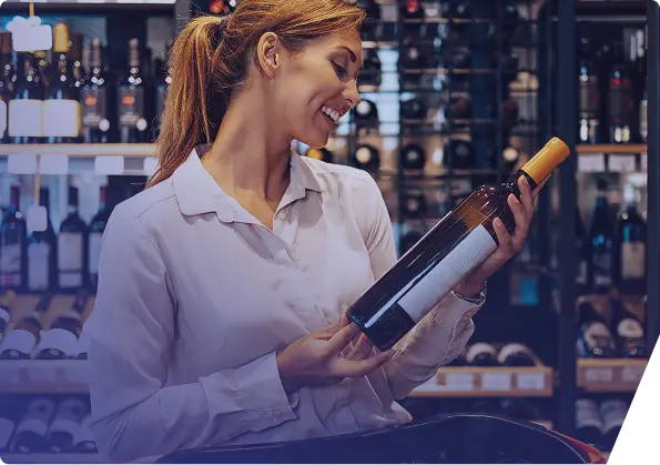 choosing a nice bottle of wine