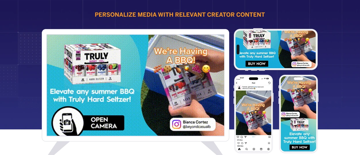 PERSONALIZE Media with relevant Creator Content
