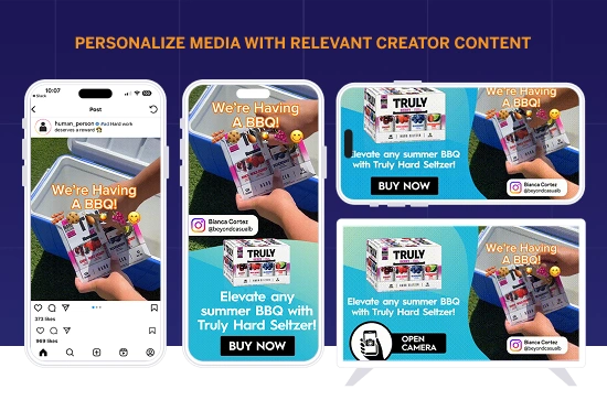 PERSONALIZE Media with relevant Creator Content